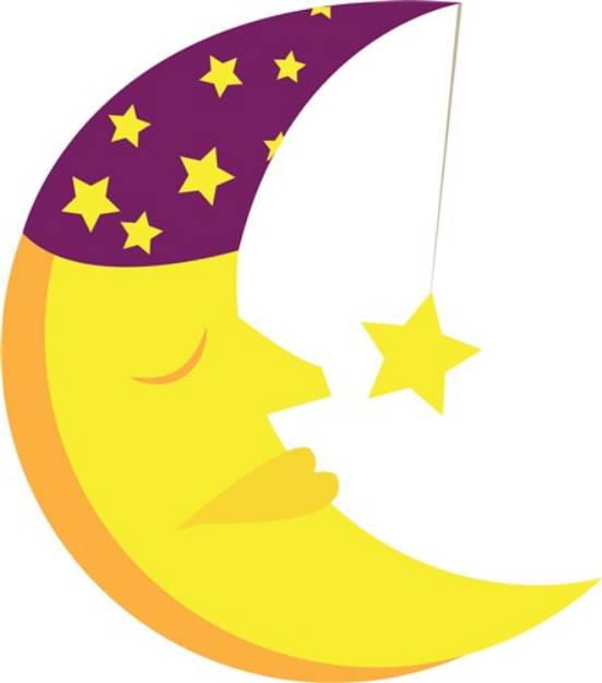 Picture of Sleepy Moon SVG File