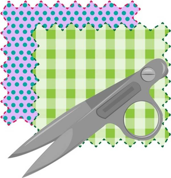 Picture of Fabric & Scissors SVG File