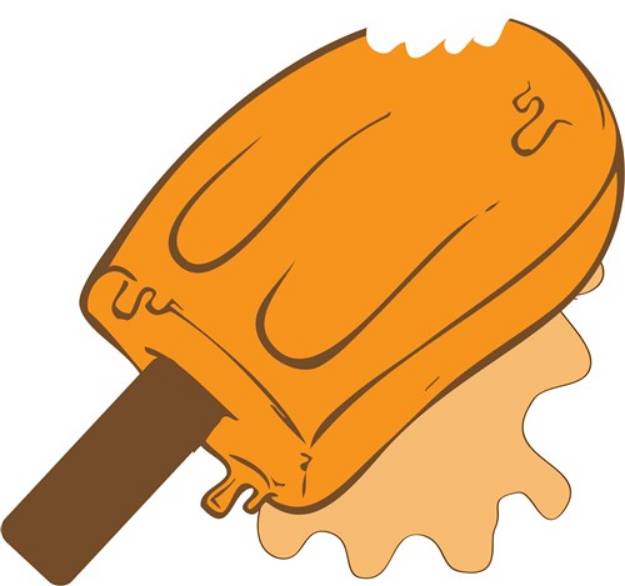 Picture of Orange Popsicle SVG File