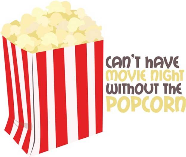 Picture of Movie Popcorn SVG File