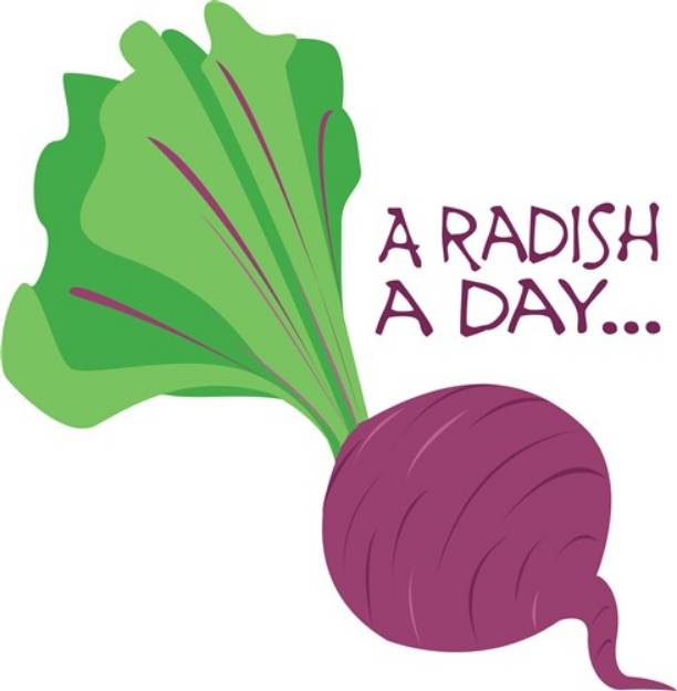 Picture of Radish A Day SVG File