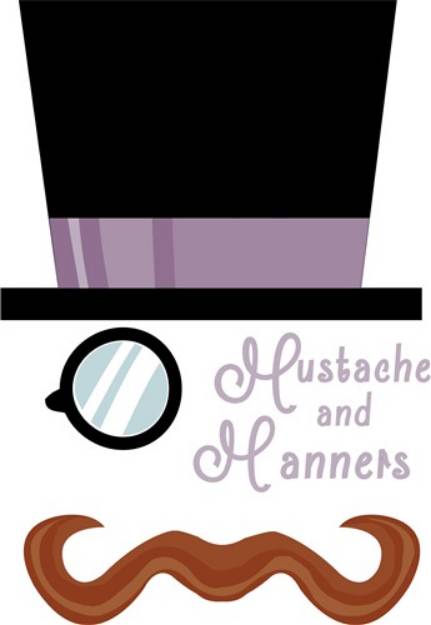 Picture of Mustache And Manners SVG File