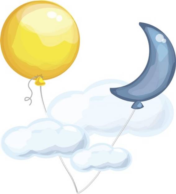 Picture of Balloon In Sky SVG File