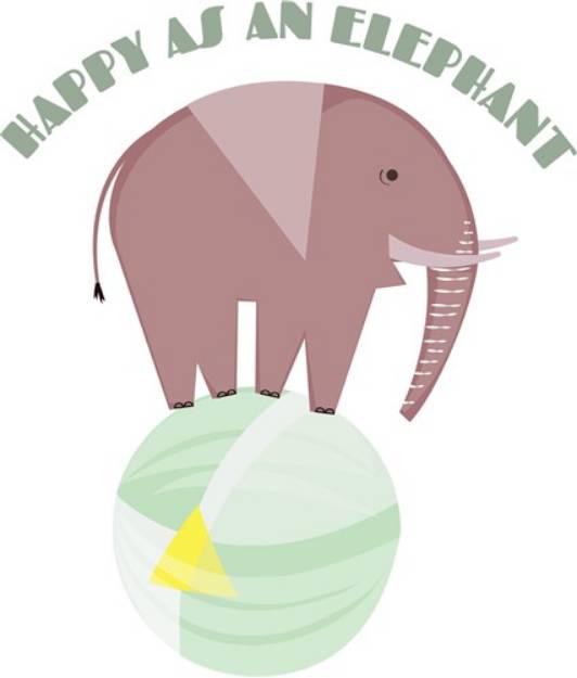 Picture of Happy Elephant SVG File