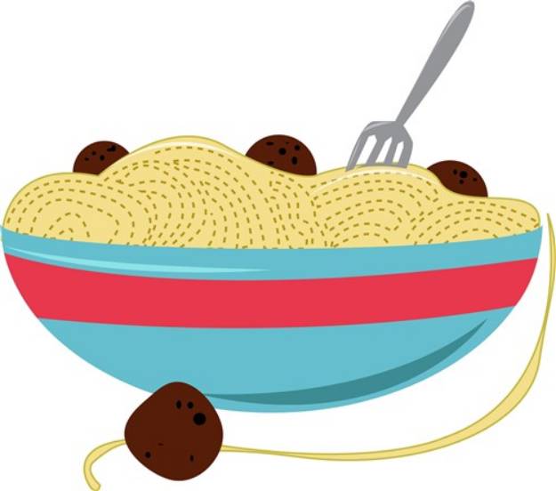 Picture of Spaghetti Bowl SVG File