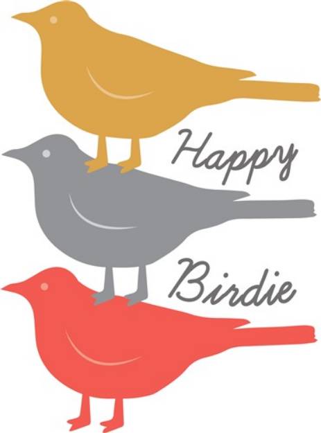 Picture of Happy Birdie SVG File