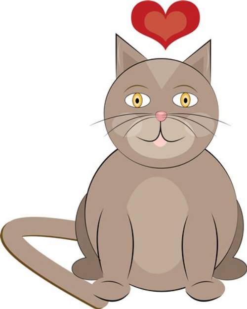 Picture of Cat Love SVG File