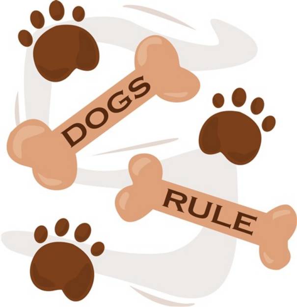 Picture of Dogs Rule SVG File