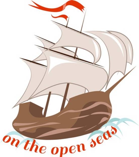 Picture of On The Open Seas SVG File