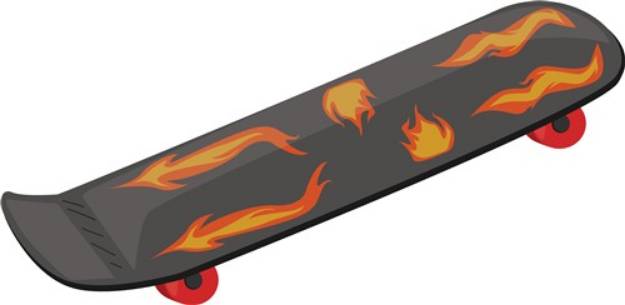 Picture of Skateboard SVG File