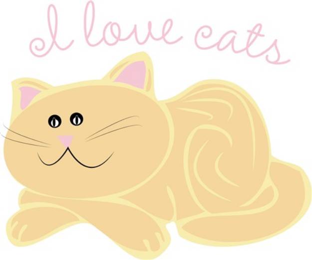 Picture of I Love Cats SVG File