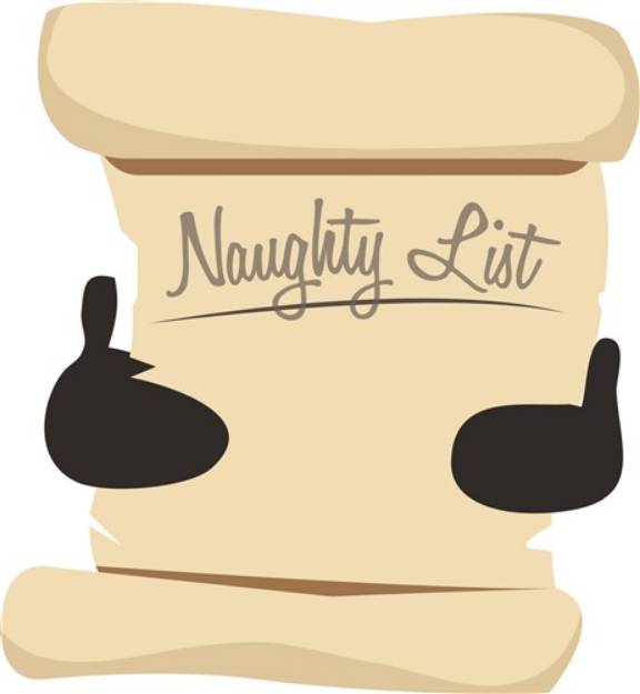 Picture of Naughty List SVG File