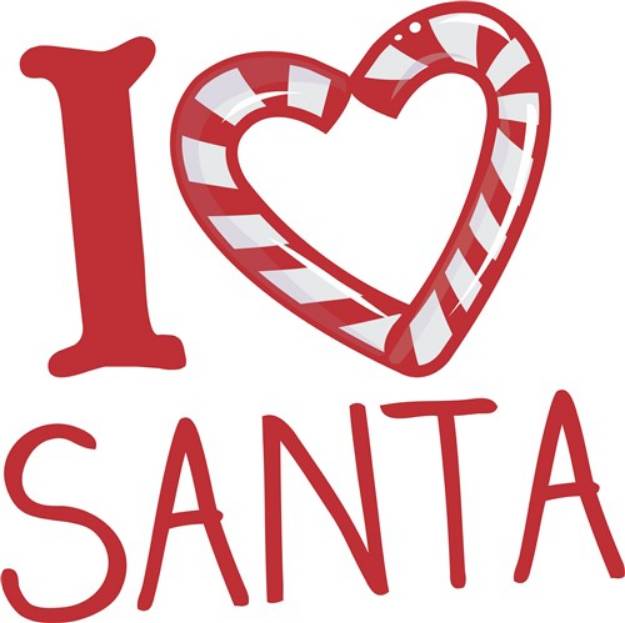 Picture of I Love Santa SVG File