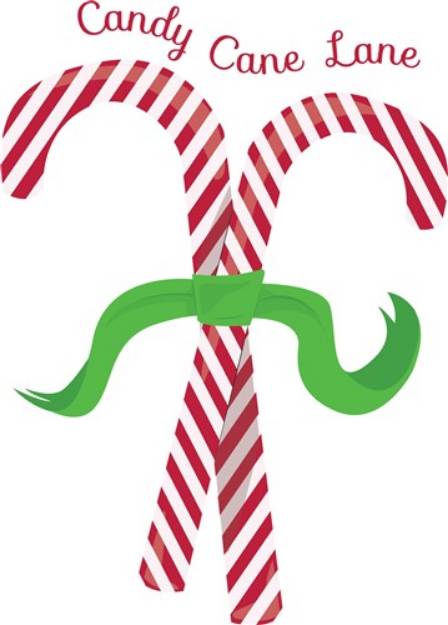 Picture of Candy Cane Lane SVG File