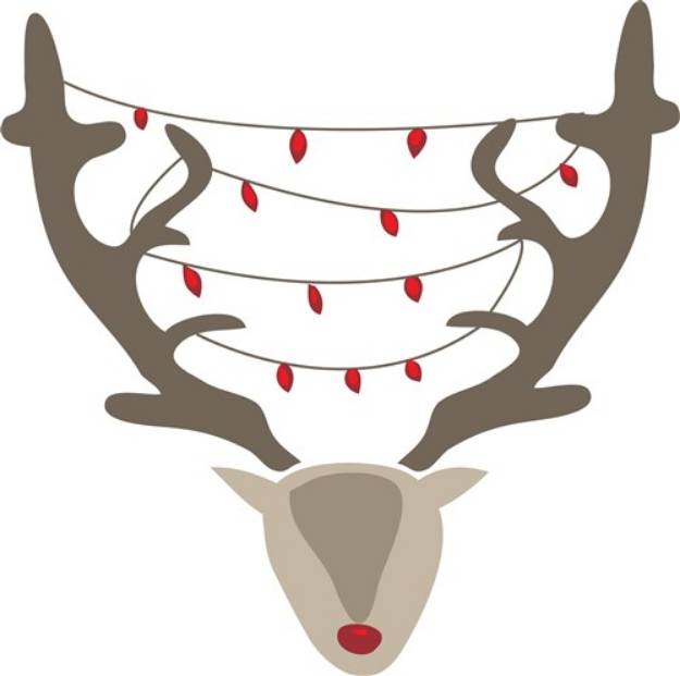 Picture of Xmas Reindeer SVG File