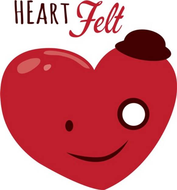 Picture of Heart Felt SVG File