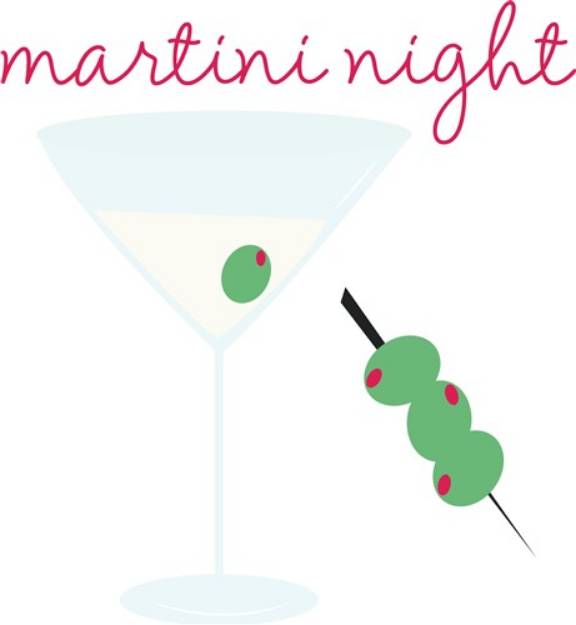 Picture of Martini Night SVG File