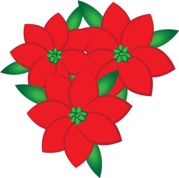 Picture of Poinsettias SVG File