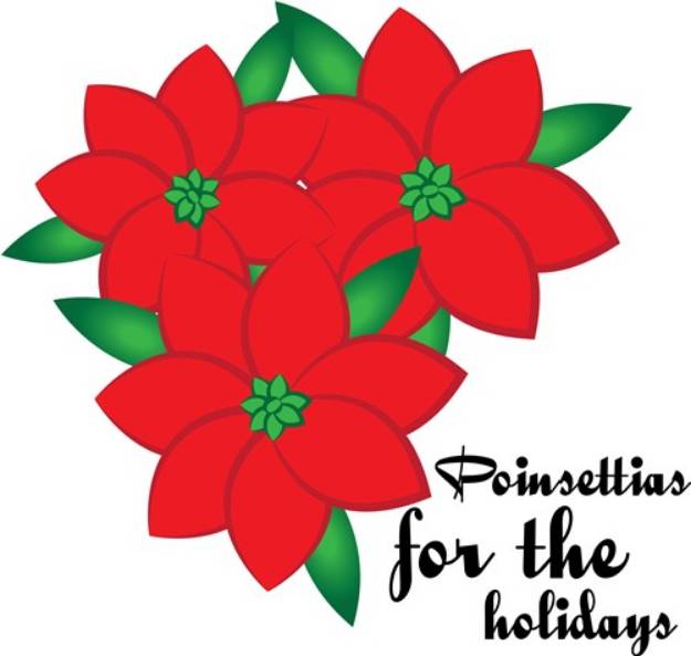 Picture of Poinsettias For Holidays SVG File