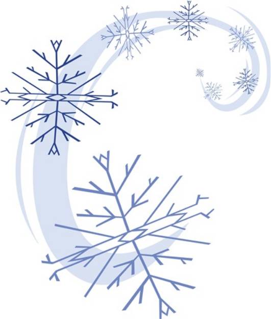 Picture of Snowflakes SVG File