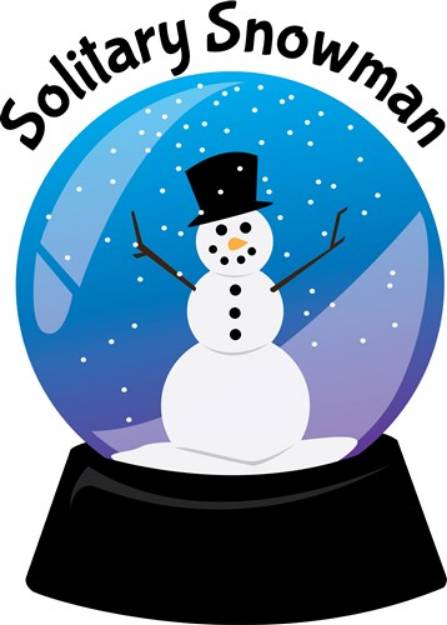 Picture of Solitary Snowman SVG File