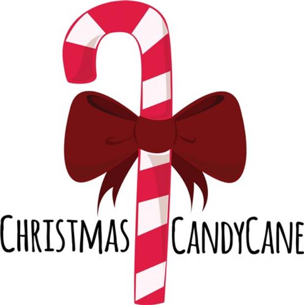 Picture of Christmas Cane SVG File