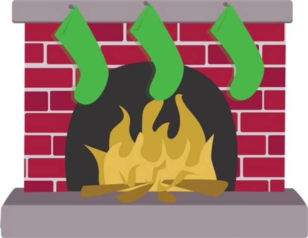 Picture of Christmas Fireplace SVG File