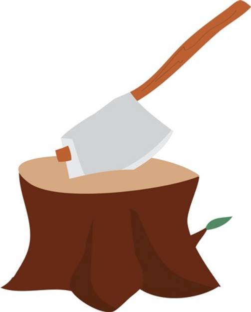 Picture of Ax Stump SVG File