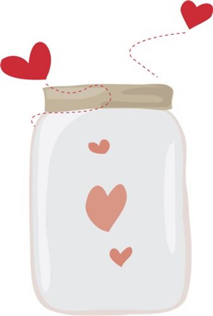 Picture of Love Jar SVG File