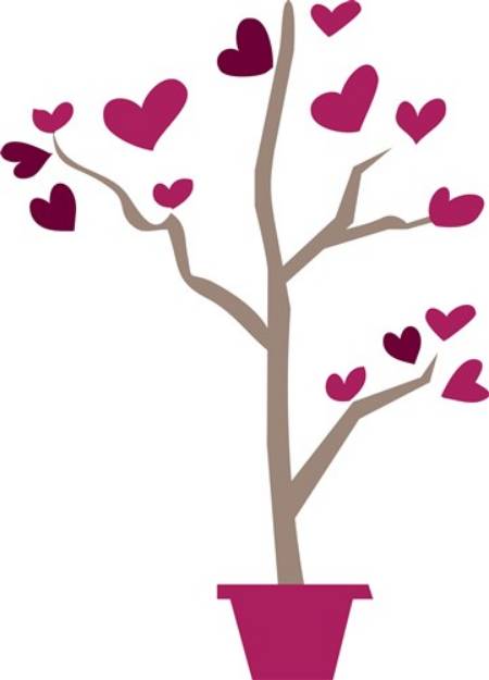 Picture of Heart Tree SVG File