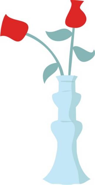 Picture of Roses Vase SVG File