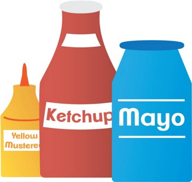 Picture of Condiments SVG File