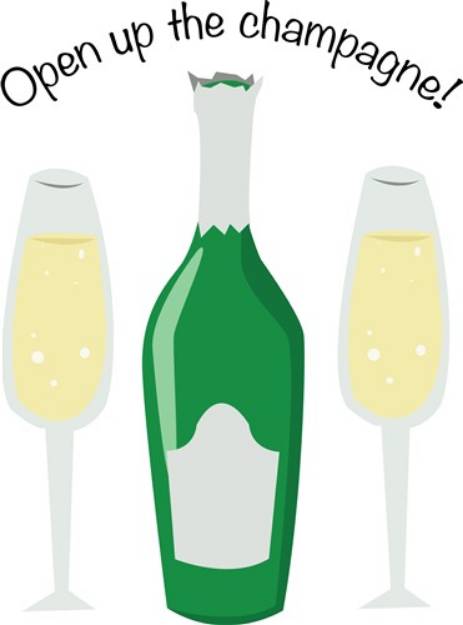 Picture of Open Champagne SVG File