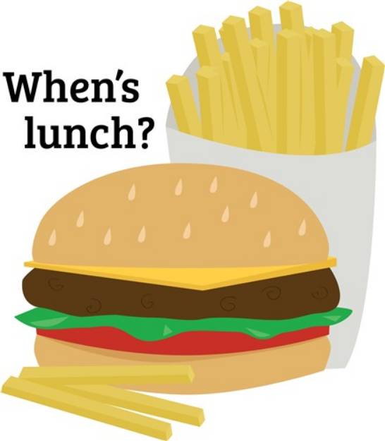 Picture of Whens Lunch SVG File