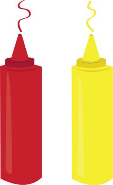 Picture of Ketchup Mustard SVG File