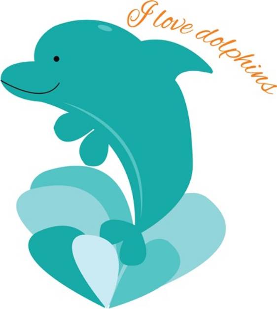 Picture of Love Dolphins SVG File