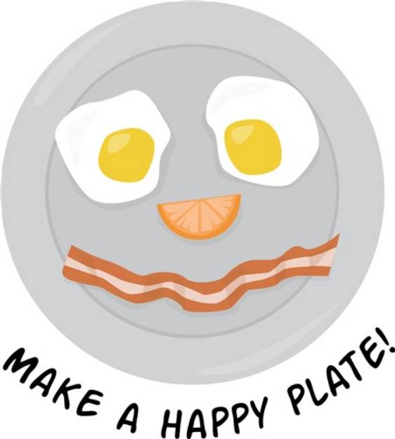 Picture of Happy Plate SVG File