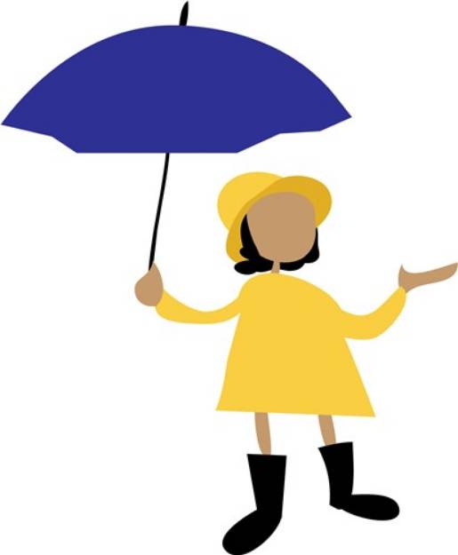 Picture of Rain Day Girl SVG File