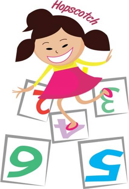 Picture of Hopscotch Girl SVG File