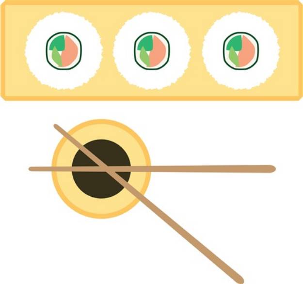 Picture of Sushi Soy Sauce SVG File