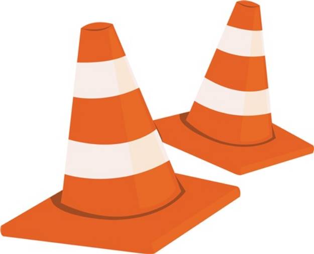 Picture of Safety Cones SVG File