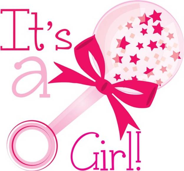 Picture of Its a Girl Rattle SVG File