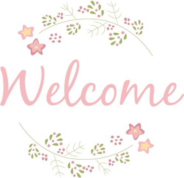 Picture of Welcome Flowers SVG File