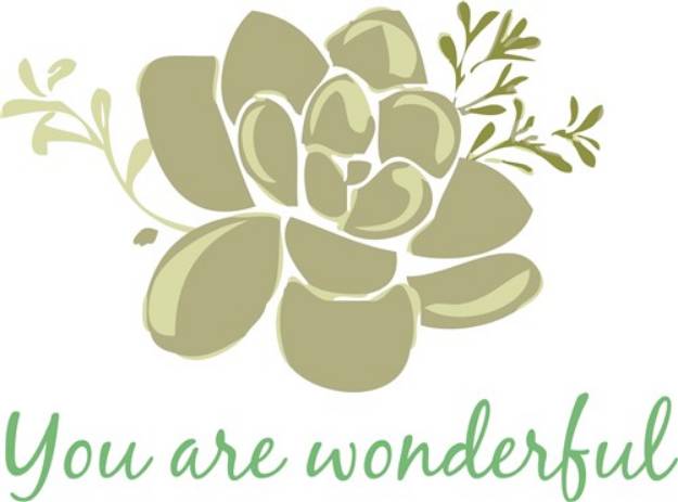 Picture of You Are Wonderful SVG File