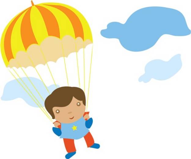 Picture of Parachute Kid SVG File