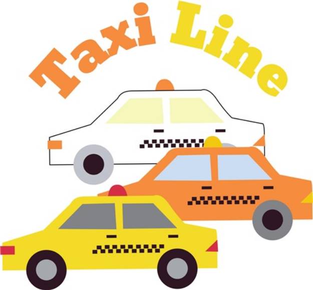 Picture of Taxi Line SVG File