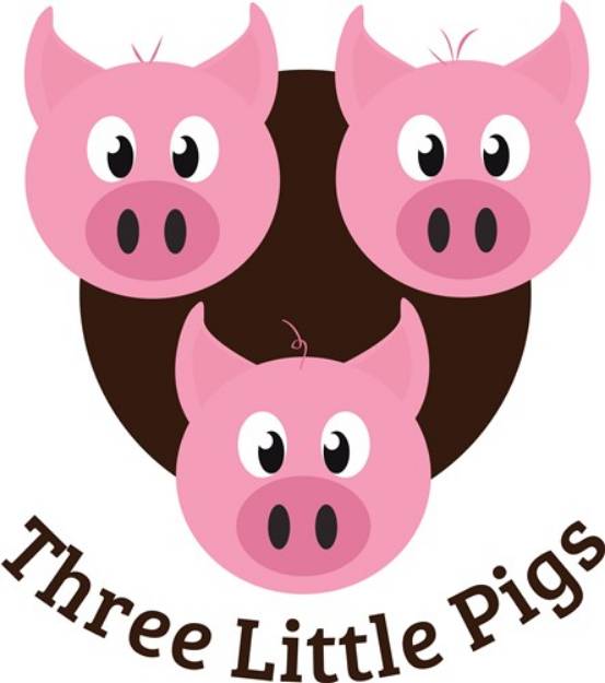 Picture of Three Little Pigs SVG File