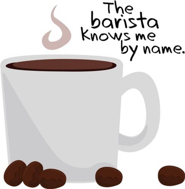 Picture of Barista Knows Me SVG File