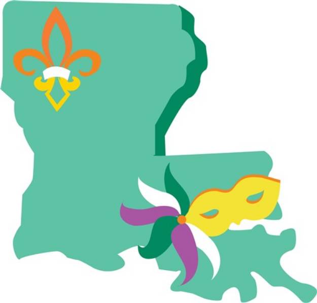 Picture of Mask Louisiana SVG File