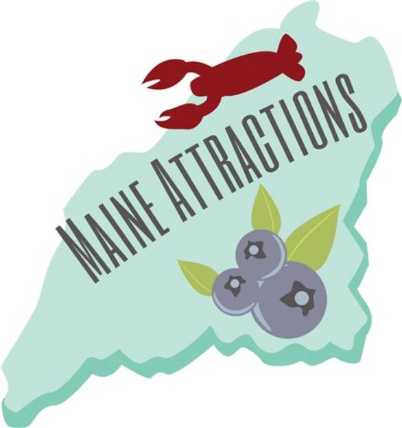 Picture of Maine Attractions SVG File